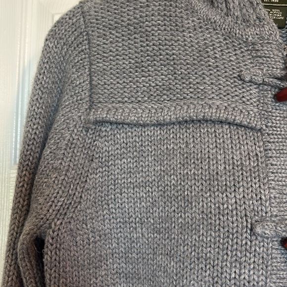 Eddie Bauer women’s gray wool blend full zip hoodie knit sweater size medium - Picture 5 of 10